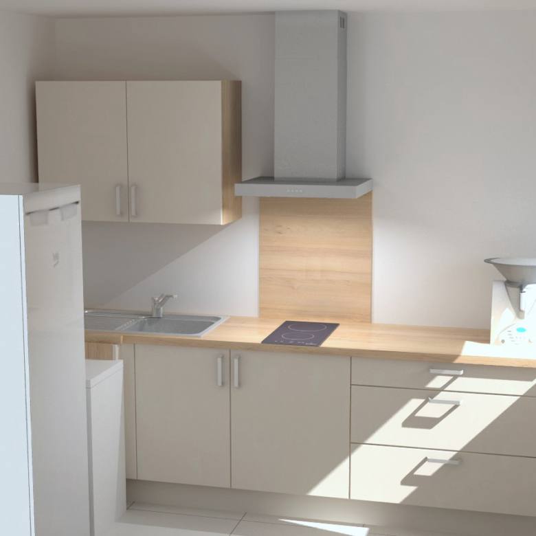 Caen haie Vigné Appartement 2 pieces meublé rénové